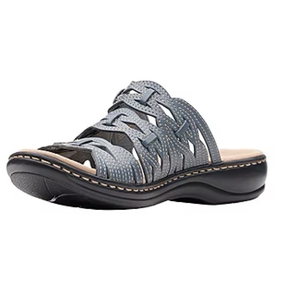 Clarks Leisa Faye blue grey sandals women’s 12 - Picture 6 of 7